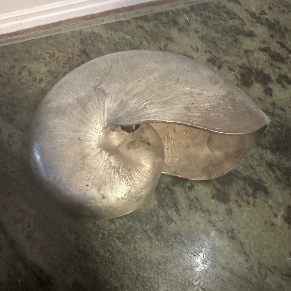 Nautilus silver Shell Sculpture ..Buccellati look !!! Over 3 lbs - Picture 4 of 8